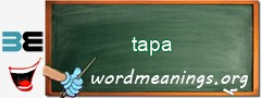 WordMeaning blackboard for tapa